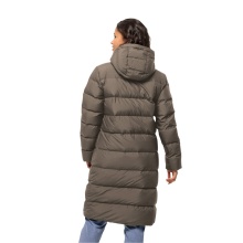 Jack Wolfskin Winter-Daunenmantel Frozen Palace Coat 2023 (winddicht, wasserabweisend) braun Damen