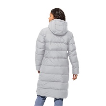 Jack Wolfskin Winter-Daunenmantel Frozen Palace Coat 2023 (winddicht, wasserabweisend) hellgrau Damen