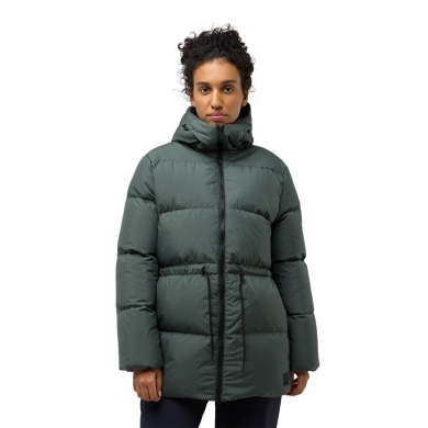 Jack Wolfskin Winter-Daunenmantel Kirschallee (wasserdicht) dunkelgrün Damen