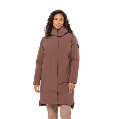 Jack Wolfskin Winter-Daunenmantel Luisenplatz Coat (wasserdicht, winddicht) rotbraun Damen