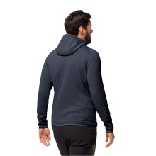 Jack Wolfskin Fleecejacke Baiselberg Hooded Full Zip (Kapuze, elastisch, schnelltrocknend) nachtblau Herren