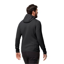 Jack Wolfskin Fleecejacke Baiselberg Hooded Full Zip (Kapuze, elastisch, schnelltrocknend) schwarz Herren