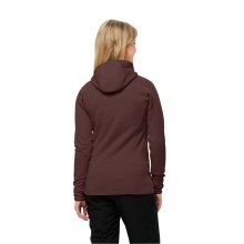 Jack Wolfskin Fleecejacke Baiselberg Hooded Full Zip (Kapuze, elastisch, schnelltrocknend) weinrot Damen