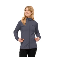 Jack Wolfskin Fleecejacke Baiselberg Hooded Full Zip (Kapuze, elastisch, schnelltrocknend) grau Damen