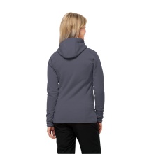 Jack Wolfskin Fleecejacke Baiselberg Hooded Full Zip (Kapuze, elastisch, schnelltrocknend) grau Damen