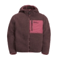 Jack Wolfskin Fleecejacke Ice Curl Hood (weich, warm, atmungsaktiv) berrypink Kinder