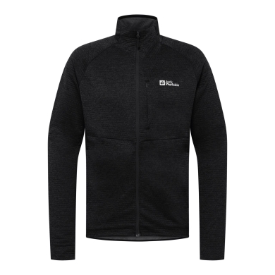 Jack Wolfskin Fleecejacke Taiga Full Zip (elastische Bünd) schwarz Herren