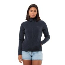 Jack Wolfskin Fleecejacke Waldsee Hooded Full Zip (Kapuze, warm) nachtblau Damen