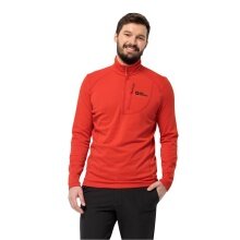 Jack Wolfskin Fleecepullover Kolbenberg Half-Zip (hochelastisch) rot Herren