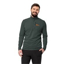 Jack Wolfskin Fleecepullover Kolbenberg Half-Zip (hochelastisch) dunkelolivgrün Herren