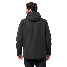 Jack Wolfskin Ganzjahresjacke Luntal 3in1 (wasser- winddicht, mit Fleece-Innenjacke) schwarz Herren