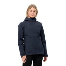 Jack Wolfskin Ganzjahresjacke Moonrise 3in1 (wasser- winddicht, mit Fleece-Innenjacke) nachtblau Damen