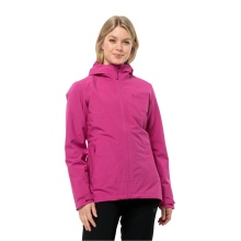 Jack Wolfskin Ganzjahresjacke Moonrise 3in1 (wasser- winddicht, mit Fleece-Innenjacke) magenta Damen