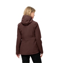 Jack Wolfskin Ganzjahresjacke Moonrise 3in1 (wasser- winddicht, mit Fleece-Innenjacke) weinrot Damen