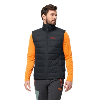 Jack Wolfskin Isolationsweste Ather Down Vest (winddicht, wasserabweisend) phantomgrau Herren