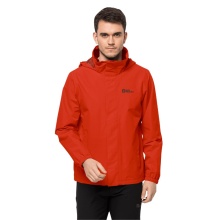 Jack Wolfskin Regenjacke Stormy Point 2-Lagen (Wetterschutzjacke, wasser-/ winddicht, atmungsaktiv) orange/rot Herren