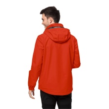 Jack Wolfskin Regenjacke Stormy Point 2-Lagen (Wetterschutzjacke, wasser-/ winddicht, atmungsaktiv) orange/rot Herren