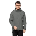 Jack Wolfskin Regenjacke Stormy Point 2-Lagen (Wetterschutzjacke, wasser-/ winddicht, atmungsaktiv) dunkelgrün Herren