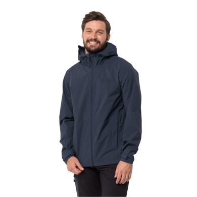 Jack Wolfskin Wanderjacke-/Regenjacke Elsberg 2.5L (sehr atmungsaktiv, wasserdicht, winddicht) nachtblau Herren