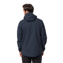 Jack Wolfskin Wanderjacke-/Regenjacke Elsberg 2.5L (sehr atmungsaktiv, wasserdicht, winddicht) nachtblau Herren