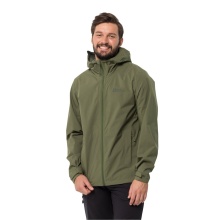 Jack Wolfskin Wanderjacke-/Regenjacke Elsberg 2.5L (sehr atmungsaktiv, wasserdicht, winddicht) waldgrün Herren