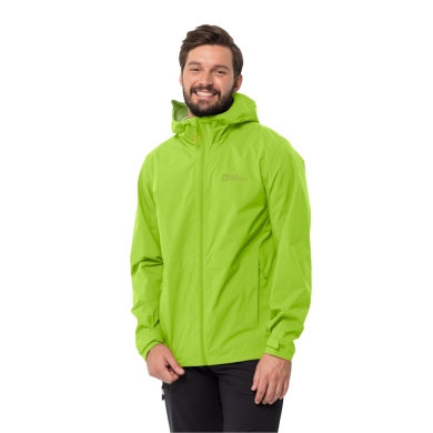 Jack Wolfskin Wanderjacke-/Regenjacke Elsberg 2.5L (sehr atmungsaktiv, wasserdicht, winddicht) limegrün Herren