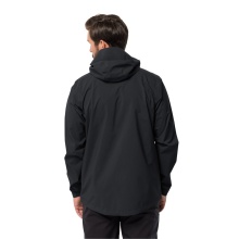 Jack Wolfskin Wanderjacke-/Regenjacke Elsberg 2.5L (sehr atmungsaktiv, wasserdicht, winddicht) schwarz Herren