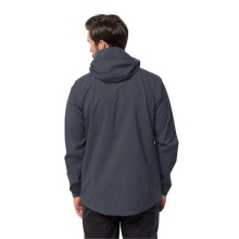 Jack Wolfskin Wanderjacke-/Regenjacke Elsberg 2.5L (sehr atmungsaktiv, wasserdicht, winddicht) ebonygrau Herren