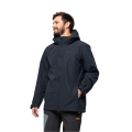 Jack Wolfskin Regenjacke Fernblick 2-Lagen (Wetterschutzjacke, wasserdicht, winddicht) nachtblau Herren