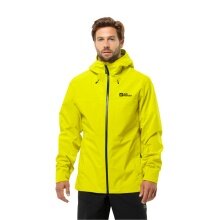 Jack Wolfskin Wanderjacke-/Regenjacke Highest Peak 3-Lagen (wasserdicht, winddicht, atmungsaktiv) lemongelb Herren