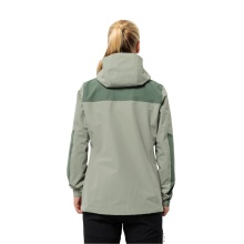 Jack Wolfskin Wanderjacke-/Regenjacke Jasper 2-Lagen (Wetterschutzjacke, wasserdicht, winddicht) mintgrün Damen