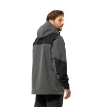 Jack Wolfskin Wanderjacke-/Regenjacke Jasper 2-Lagen (Wetterschutzjacke, wasserdicht, winddicht) dunkelgrau Herren