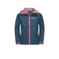 Jack Wolfskin Regenjacke Rainy Days (atmungsaktiv, winddicht, wasserdicht) darkblau Kinder