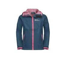 Jack Wolfskin Regenjacke Rainy Days (atmungsaktiv, winddicht, wasserdicht) darkblau Kinder