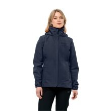 Jack Wolfskin Regenjacke Stormy Point 2-Lagen (Wetterschutzjacke, wasserdicht, winddicht) nachtblau Damen