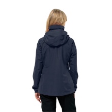 Jack Wolfskin Regenjacke Stormy Point 2-Lagen (Wetterschutzjacke, wasserdicht, winddicht) nachtblau Damen