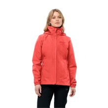 Jack Wolfskin Regenjacke Stormy Point 2-Lagen (Wetterschutzjacke, wasserdicht, winddicht) rot Damen