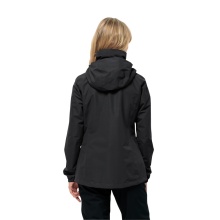 Jack Wolfskin Regenjacke Stormy Point 2-Lagen (Wetterschutzjacke, wasserdicht, winddicht) schwarz Damen