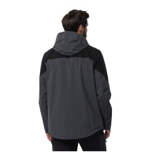 Jack Wolfskin Regenjacke Weiltal 2-Lagen (Wetterschutzjacke, wasserdicht, winddicht) ebonygrau Herren