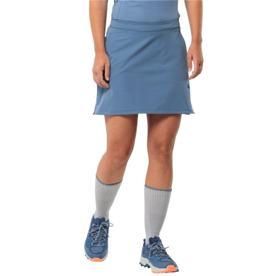 Jack Wolfskin Wander-Rock Hiking Alpine Skort (mit Innenhose, elastisch, atmungsaktiv) hellblau Damen