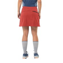 Jack Wolfskin Wander-Rock Hiking Alpine Skort (mit Innenhose, elastisch, atmungsaktiv) rot Damen