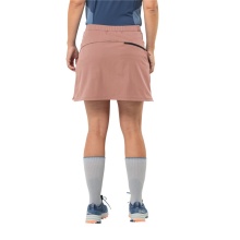 Jack Wolfskin Wander-Rock Hiking Alpine Skort (mit Innenhose, elastisch, atmungsaktiv) rosa Damen