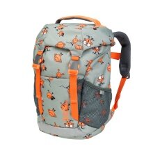 Jack Wolfskin Kinder-Wanderrucksack Smileyworld Waldspieler (für Kinder ab 6 Jahren) graugrün/orange 16 Liter