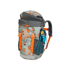 Jack Wolfskin Kinder-Wanderrucksack Smileyworld Waldspieler (für Kinder ab 6 Jahren) graugrün/orange 16 Liter