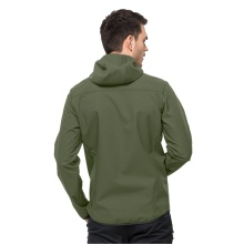 Jack Wolfskin Softshelljacke Bornberg Hoody (Kapuze, winddicht, wasserabweisend) waldgrün Herren