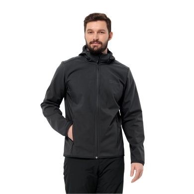 Jack Wolfskin Softshelljacke Bornberg Hoody (Kapuze, winddicht, wasserabweisend) schwarz Herren