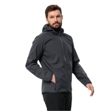 Jack Wolfskin Softshelljacke Bornberg Hoody (Kapuze, winddicht, wasserabweisend) phantomgrau Herren