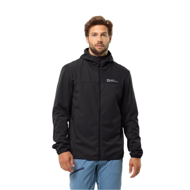 Jack Wolfskin Softshelljacke Feldberg Hoody (winddicht, wasserabweisend) schwarz Herren