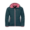 Jack Wolfskin Softshelljacke Fourwinds (wind-& wasserabweisend) darkblau/pink Kinder