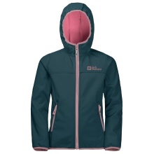 Jack Wolfskin Softshelljacke Fourwinds (wind-& wasserabweisend) darkblau/pink Kinder